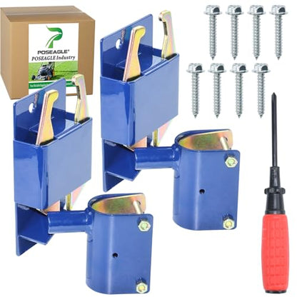 [Upgraded] 2 Pack Blue S16100100 Two Way Lockable Gate Latch - size: A3 2xGate Latch