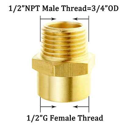 Joywayus 1/2" Thread Float Ball Valve and Brass Pipe Connector Floating Ball-cock Tank Ballcock Fittings Automatic Water Level Control Switch (Pack of 2) - size: 1/2 inch (Pack of 2)