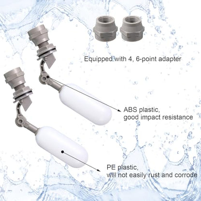 Mudder 8 Pack 1/2 Inch Mini Float Ball Valve with Adjustable Arm