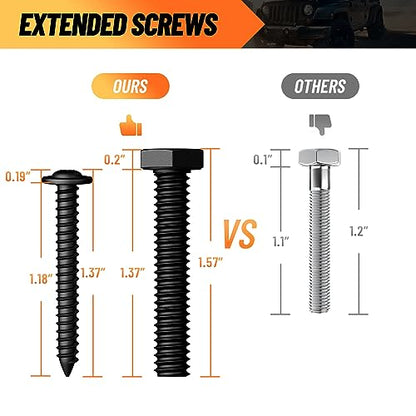6PCS Heavy Duty D Rings Trailer Tie Down Anchor, Ultra Durable 6500LB Breaking Strength D Ring Tie Down for Truck Bed, Trailer, with Screws - size: 6 Pieces