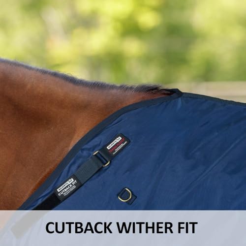 Schneiders Dura-Nylon Adjusta-Fit Cutback Surcingle Horse Stable Blanket for Winter | Breathable Comfort & Adjustable Fit | Tekno-Fleece Lightweight - size: Horse Size 72