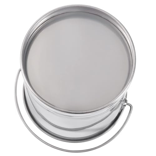 14L/14.8 Qt Large Stainless Steel Compost Bucket Milk Metal Pail with Lid & Handle, Compost Bin Kitchen Scrap Buckets Food Waste Slop Storage Container Buckets Garbage Pail, Open Lip Edge