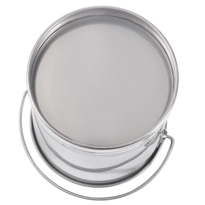 14L/14.8 Qt Large Stainless Steel Compost Bucket Milk Metal Pail with Lid & Handle, Compost Bin Kitchen Scrap Buckets Food Waste Slop Storage Container Buckets Garbage Pail, Open Lip Edge