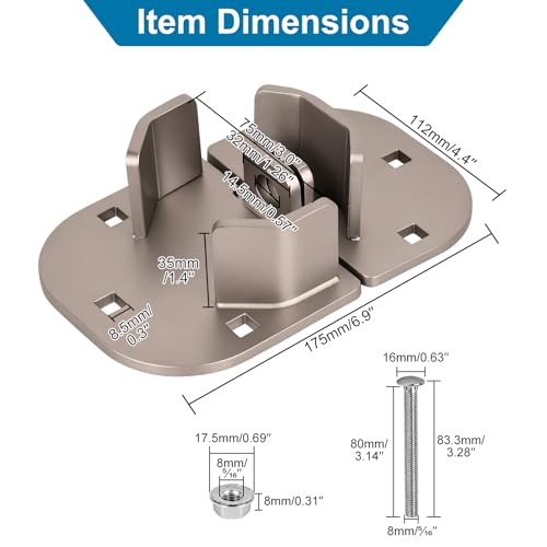 Puck Lock with Hasp | for RVs, Trucks, Trailers, Vans, Heavy Duty Security Lock - color: Gold