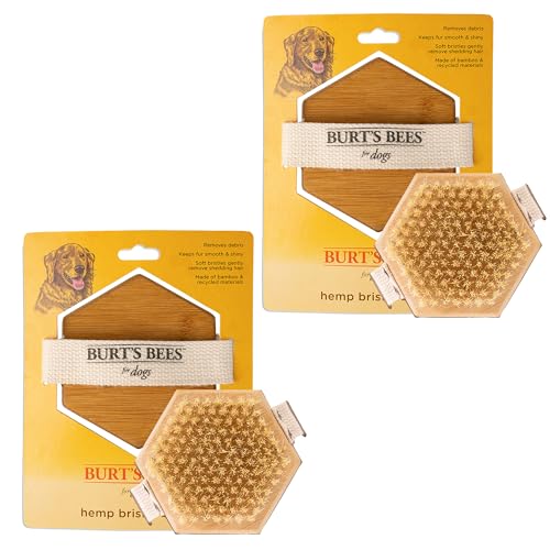 Burt's Bees for Pets Palm Brush with Hemp Bristles, Large Dogs, 2-Pack - size: 2 Count