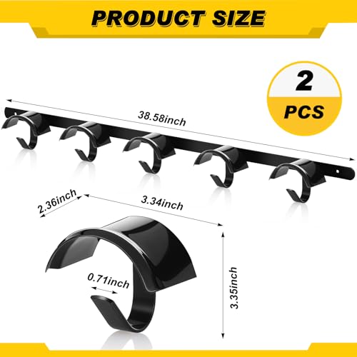 Zonon Horse Tack Bridle Hooks Metal Horse Bridle Rack Stall Hanger for Tack Harness Storage Stall Fence Barn Supplies(2 Pcs,Five Hooks) - style: Five Hooks