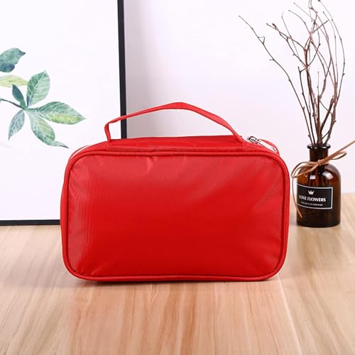 4Pcs Red Empty First Aid Bag Portable Medical Storage Bag