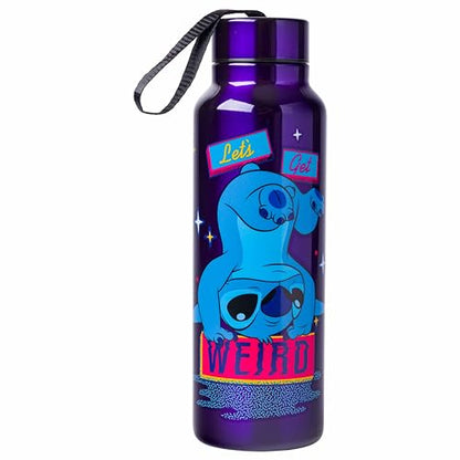 Silver Buffalo Disney Lilo and Stitch, Stainless Steel Water Bottle, 27oz | Get Weird, Includes Strap, 0.8 Liters - color: Lilo and Stitch Get Weird, size: 27 Ounces