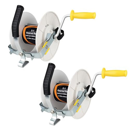 3:1 Geared Electric Fencing Reel, Electric Fence Wire Reel 2Pack - size: 0 feet x 2 standard reel