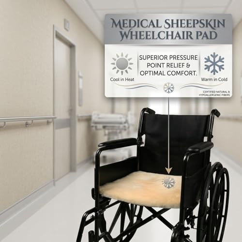 Natural Medical Sheepskin Pad, Non-Slip Back, Natural, 17 x 17 in, 1 Pack - color: Natural, size: 17x17 Inch (Pack of 1)