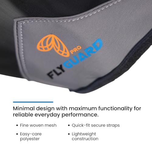 Shires FlyGuard Pro Fine Mesh Fly Mask with UV Protection Jet/Cob/Ear Hole - color: Jet, size: Cob