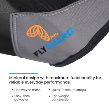 Shires FlyGuard Pro Fine Mesh Fly Mask with UV Protection Jet/Cob/Ear Hole - color: Jet, size: Cob