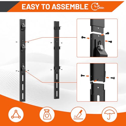 Weed Eater Rack for Trailer, 3 Place Heavy Duty Rust-Proof Weedeater Racks, Trimmer Rack for Open Trailer Truck with Combination Locks - color: 3 Place