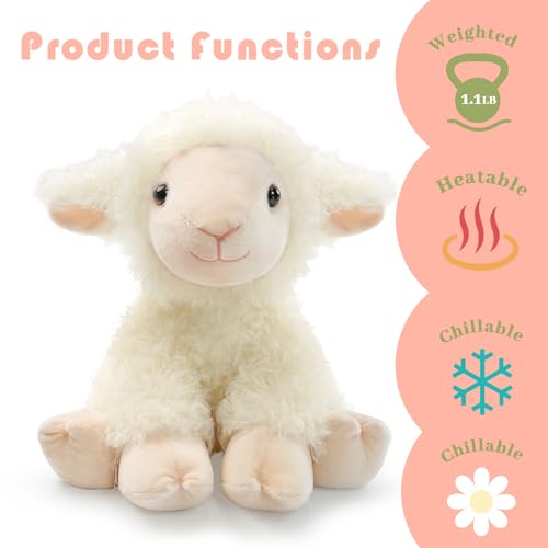 Sheep Stuffed Animal 8.5In Microwavable Weighted Soft Chamomile - style: Sheep-Chamomile