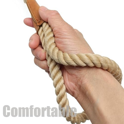 BTINESFUL 3ft 5ft 10ft Cotton Dog Leash Rope for Strong Large Medium Dogs - color: brown, size: 5 Foot (Pack of 1)