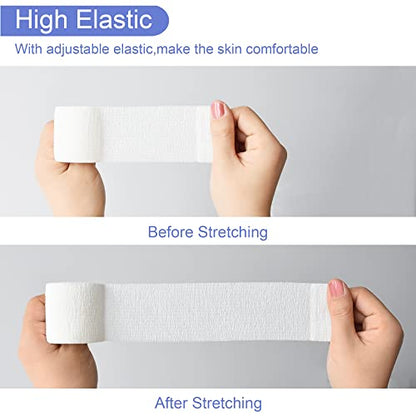 2 Inches Self Adhesive Bandage Wrap Cohesive Wrap, 9 Pack, White - color: White, size: 2 Inch