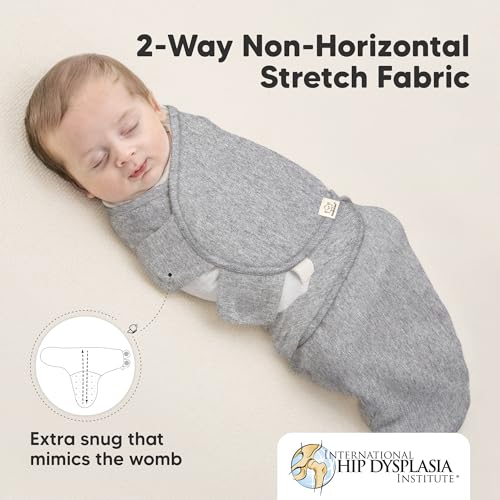 KeaBabies Baby Hair Brush and Comb Set and 3-Pack Baby Swaddle Sleep Sacks - Wooden Brush with Soft Goat Bristle, Newborn Swaddle Sack