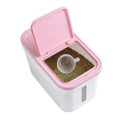 Rice Storage Container 22 lbs Storage Box with Lid Food Storage Flour Bin for Kitchen Pantry Organization, Pet Dog Cat Food Storage Container