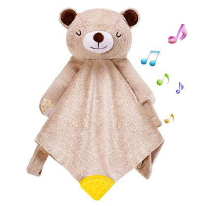 BEREST Baby Sound Sleep Soother- White Noise and Lullaby Infant Sleeping Aid with Cry Sensor at Nap Time Routine, Awesome Babies Gift Portable Plush Toddler Snuggle Toy, Infant Blanket (Deep Brown) - color: Deep Brown
