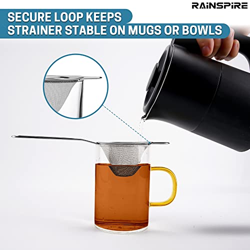 Fine Mesh Strainers Reinforced Anti-Break Handle Drink Tea Strainer Sliver - color: Silver