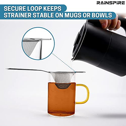 Fine Mesh Strainers Reinforced Anti-Break Handle Drink Tea Strainer Sliver - color: Silver