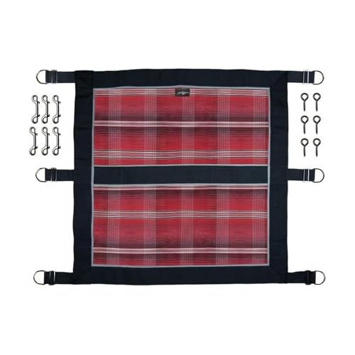 Kensington Door Guard for Horses — Designed to Keep Horse Securely in Stall in Style — Adjustable Straps and Hardware Included - color: 165-merlot