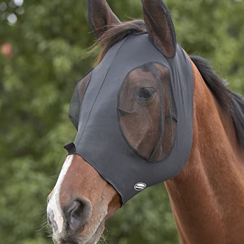 WeatherBeeta Deluxe Stretch Bug Eye Saver with Ears, Black/Black, Pony - color: Black/Black, size: Pony