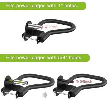 SELEWARE Dip Bar Attachment for Power Rack, 2 x 2 Tube, Multi Grip Handle - color: Dip Bar Attachment for 1" or 5/8" Hole of 3x3 inch Rack