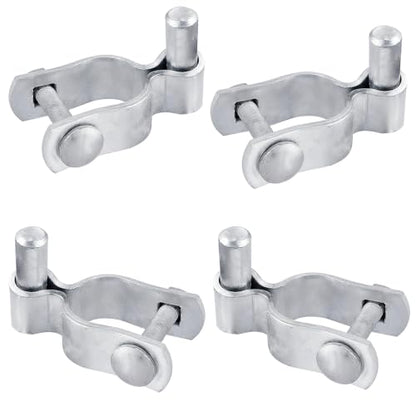 4 Pack 1-3/8" Chain Link Fence Frame Gate Post Male Hinge,Galvanized Steel Gate Hinge for Fence Posts, Chain Link Fence Parts for Farm Gate, Bolts & Nuts Included - size: 1-3/8" Male