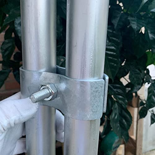 Kenall Kennel CLAMPS: Chain Link Fence Pipe Saddle Clamp, 1-3/8" - size: 1-3/8"