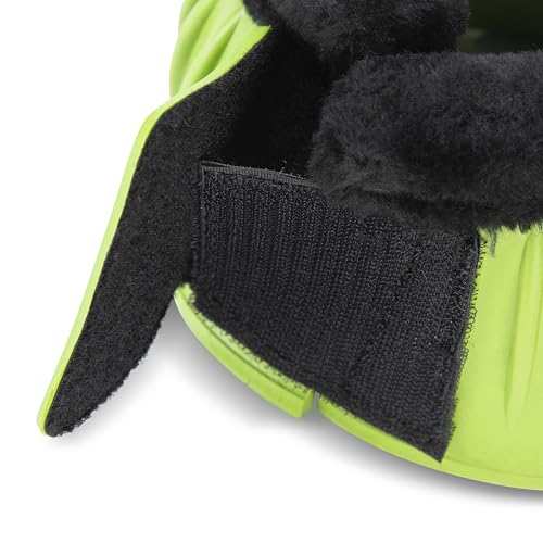 Shires Equestrian Equine Horse Arma Fleece Overreach Bell Boots - color: Bright Green, size: Cob