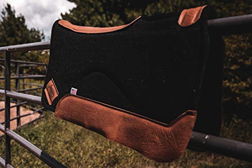 Impact Gel Contour Felt Saddle Pad - color: Black, size: 30 inches (with 1 inch pad)