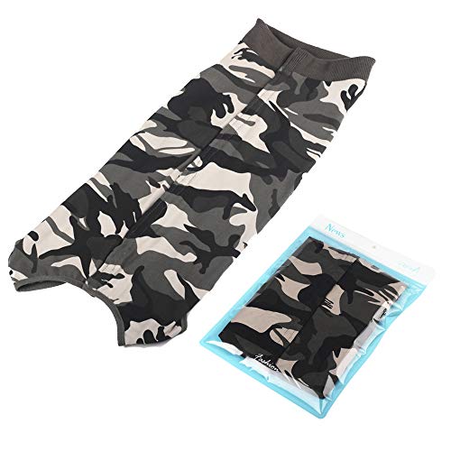 Dog Recovery Suit Abdominal Wound Puppy Surgical Clothes Post-Operative Vest Pet After Surgery Wear Substitute E-Collar & Cone(M, Camouflage) - color: Camouflage, size: Medium (Pack of 1)