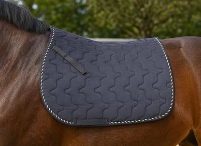 Horse English Quilted Contoured All-Purpose Trail Saddle Pad 72TS41 - color: Grey