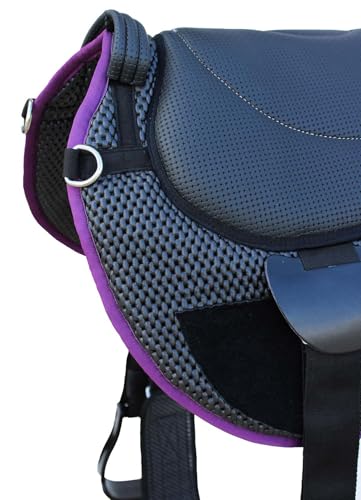 CHALLENGER Horse Saddle PAD Horse Western Lightweight Breathable Neoprene Bareback 39TS03 - color: Black/Purple