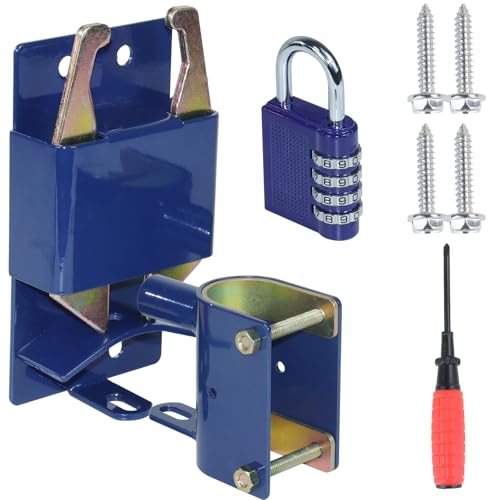 2 Way Farm Gate Latch for Gates with 1-5/8" to 2" Tubes, Lockable - color: 1x S16100100(Large Size Version 4.1"x 7.8")