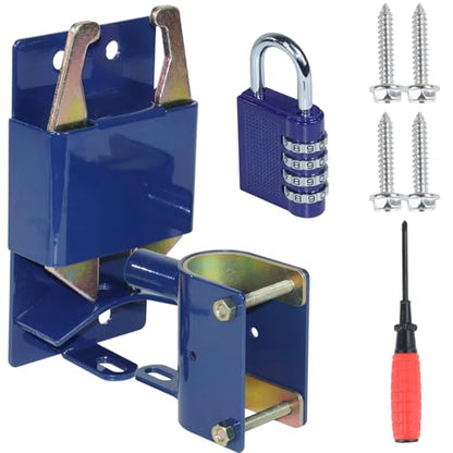 2 Way Farm Gate Latch for Gates with 1-5/8" to 2" Tubes, Lockable - color: 1x S16100100(Large Size Version 4.1"x 7.8")