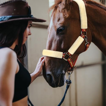 8 Pcs Fleece Halter Covers for Horse Halter and Bridle