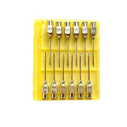 Veterinary Needles, Cattle Needle Poultry Injection Needles 12 Sticks,Suitable for Pigeons, Chickens, Ducks, Geese, Pigs, Sheep, Horses (14X30 17G) - color: 14X30 17G