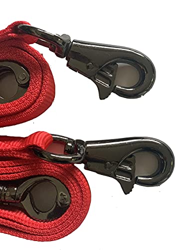 Majestic Ally Pack of 2, Double Thick Trailer Tie for Horse Haulage, with Adjustable Buckle, Panic Snap and Bull Snap – 1 Inch by 36 Inch (Hunter Green) - color: Hunter Green