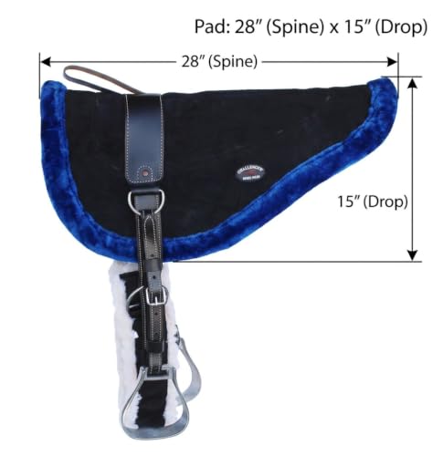 CHALLENGER Suede Bareback Pad - Fleece Lined