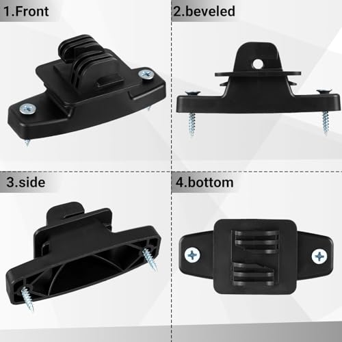 Pushglossy 50 Pcs Electric Wire Fence Insulators Wood Post Claw, Black - color: Black