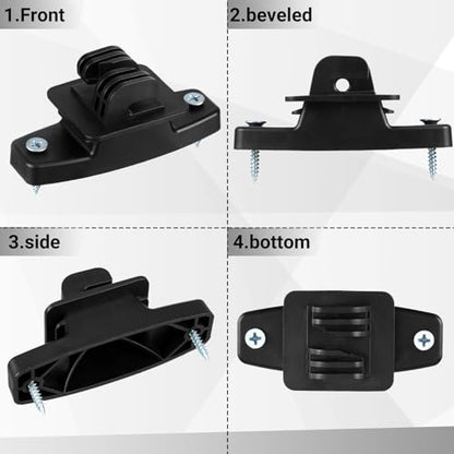 Pushglossy 50 Pcs Electric Wire Fence Insulators Wood Fence Post, Black - color: Black
