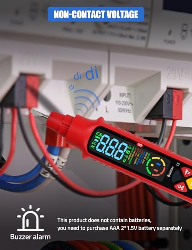 2-in-1 Voltage Tester 2-440V LCD Circuit Breaker Finder Kit | electrical Outlet tester supports dual AC 2-440V & 50-60Hz testing, equipped with clear LCD display for voltage data reading.