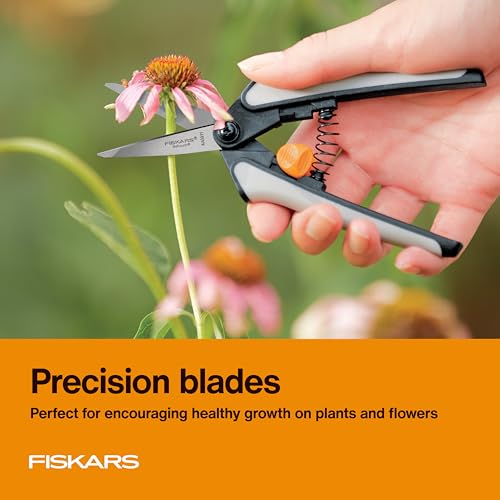 Fiskars 6" Steel Micro-Tip Pruning Snip Set, Garden Scissors, 15-Pack | For Trimming & Shaping Small Plants, Stainless Steel Blades, Easy Action Spring, Symmetrical SoftGrip Handles, Blade Covers - style: Snips (15-Pack)