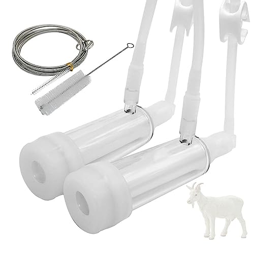 Milking Machine Accessory Double Head Teat Cup, Standard Size (φ20mm, for Goat) and Cleaning Brush
