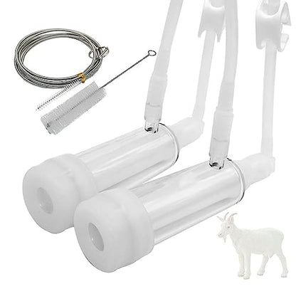 Milking Machine Accessory Double Head Teat Cup, Standard Size (φ20mm, for Goat) and Cleaning Brush