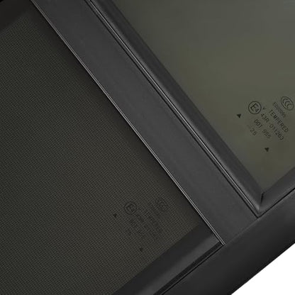 HECASA 12"W x 36"H RV Window Universal Vertical Sliding w/Screen & Trim - size: 36" W x 12" H