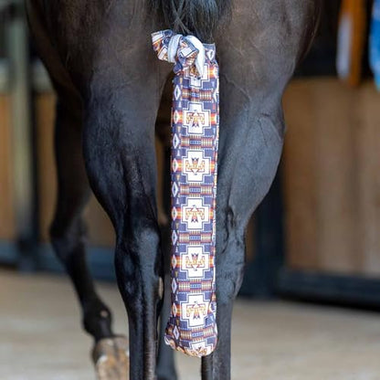 Jeffers Lycra Horse Tail Bag 24" – Stretchy Lycra Material, Breathable Tail Protector, Fast Drying Fabric, Braided Ties, Tail Wrap Cover for Grooming, Stable, Travel & Show Ready Use - Thunderbird - color: Thunderbird