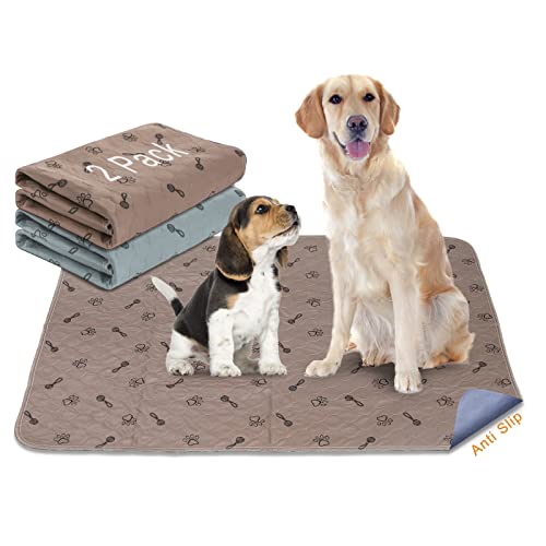 Peepeego 2Pack 36"x36" Pee Pads Washable Waterproof Rugs for Dog Training - size: 2Pack 36x36